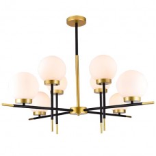 Φωτιστικό Κρεμαστό 8xE27 230V Μαύρο-Χρυσαφί 955JULIET8